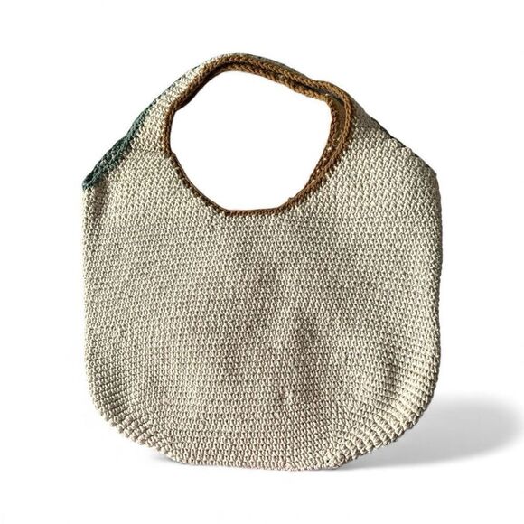 Madewell Hand-Crocheted Ivory Sage Green Shopper Tote Bag - New With Tags - Picture 4 of 4